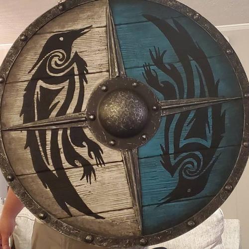 Double Ravens Personalized Battleworn Viking Shield photo review