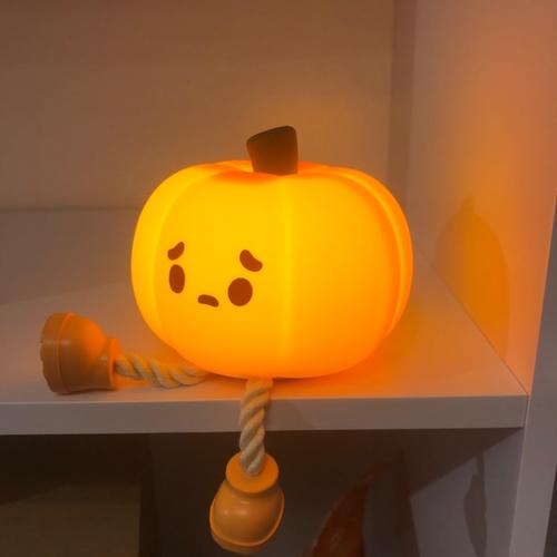 Pumpkin Night Light, Cute LED Lamp, Silicone Dimmable Nursery Nightlight for Kids, Silicone Rechargeable Bedside Touch Lamp photo review