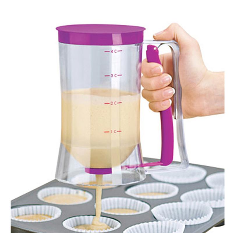 Pancake Batter Dispenser For Cupcakes Waffles Muffin Mix Crepes Cake Or Any Baked Goods Bakeware Maker With Measuring Label|Baking &amp; Pastry Tools| - AliExpress
