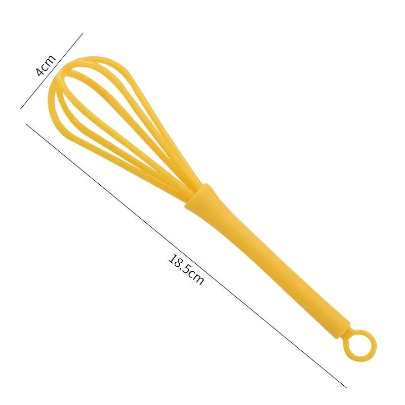 18.5cm Mini Whisks Non Scratch Kitchen Plastic Whisks For Cooking Small  Mini Heat Resistant Manual Egg Blender For Egg Tools