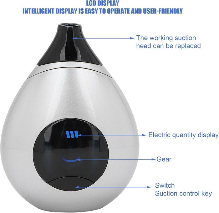 Electric Blackhead Remover Vacuum with 4 Suction Heads