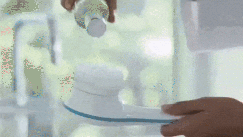 Electric Body Scrubber with Long Handle &amp; Replaceable Brush Heads