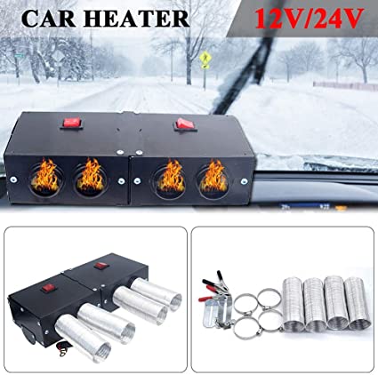 CH Car Heater, 12 V Car Defroster Portable Car Windscreen De-Icer Heater  Fan Car Heater Warmer for Windscreen Winter Car Heater Defrosting Window  Dehumidifier Demister 