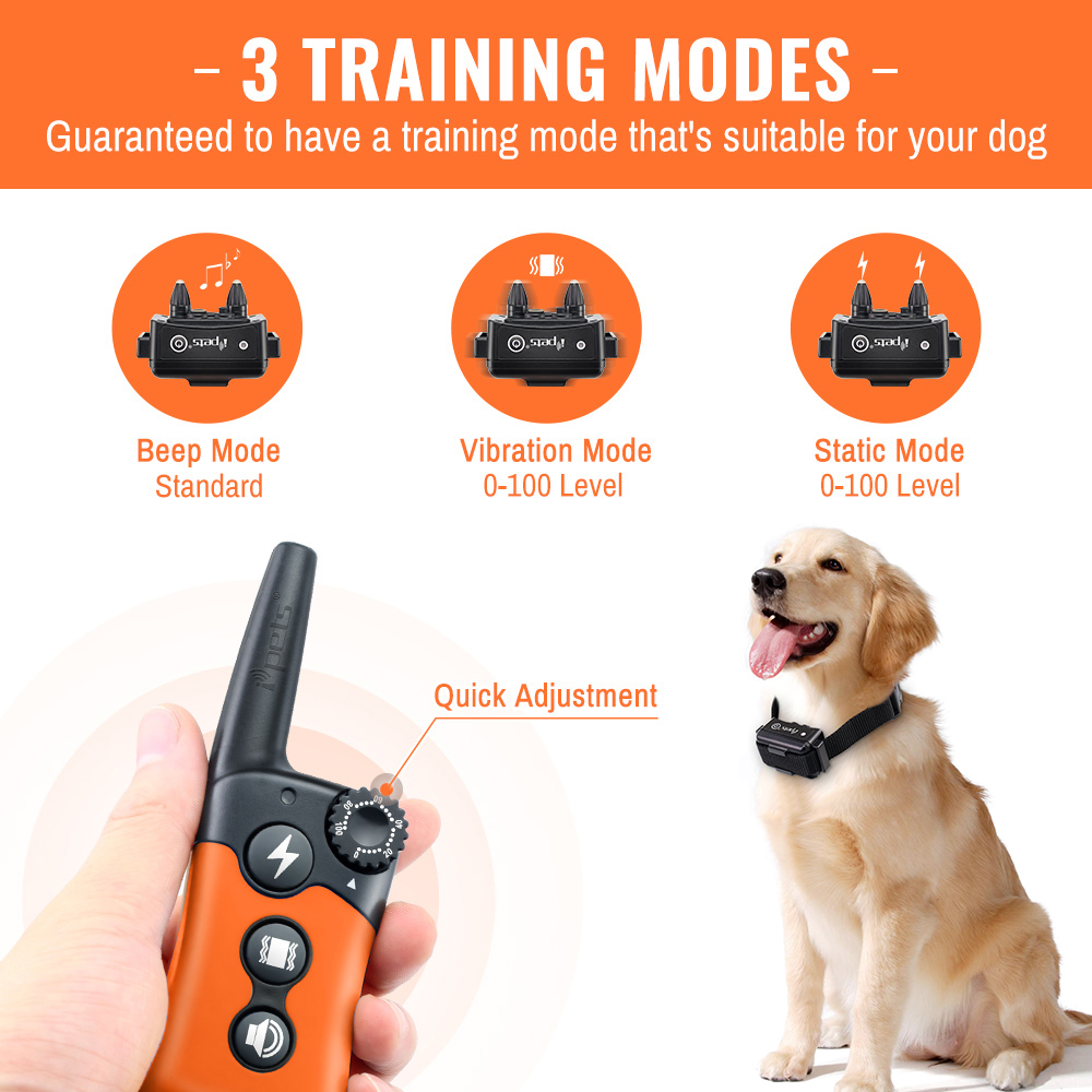 Ipets Dog Training Collar for All Size Dogs (15-100lbs), Remote, Rechargeable, 330 Yards - Walmart.com