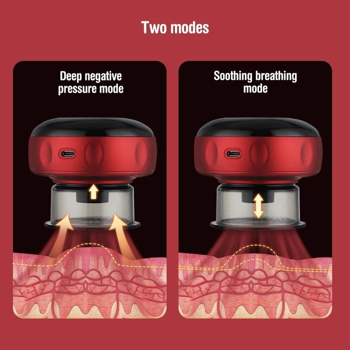 Electric Vacuum Cupping Device with Heating, Massage &amp; Scraping