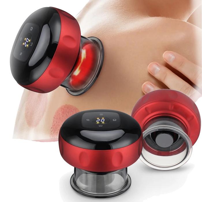 Electric Vacuum Cupping Device with Heating, Massage &amp; Scraping