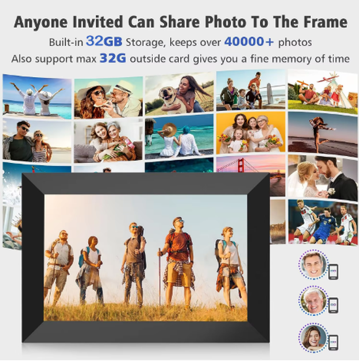 10.1 Inch WiFi Digital Photo Frame HD Touchscreen