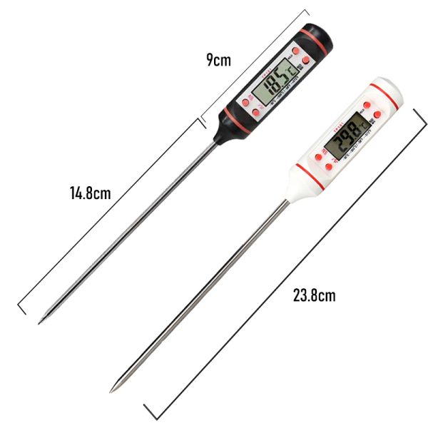 BBQ Thermometer - Measure Oil, Milk, Food Temperature for Cooking Baking