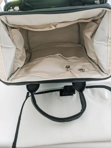 Elegant Leather Diaper Bag Backpack - Vegan & Full Grain Leather photo review
