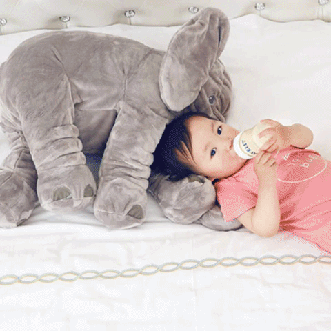 40cm/60cm Height Large Plush Elephant Doll Toy Kids Sleeping Back Cushion Cute Stuffed Elephant Baby Accompany Doll Xmas Gift