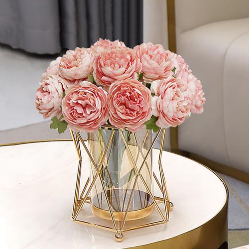 Style Transparent Iron Vase for Home Decor