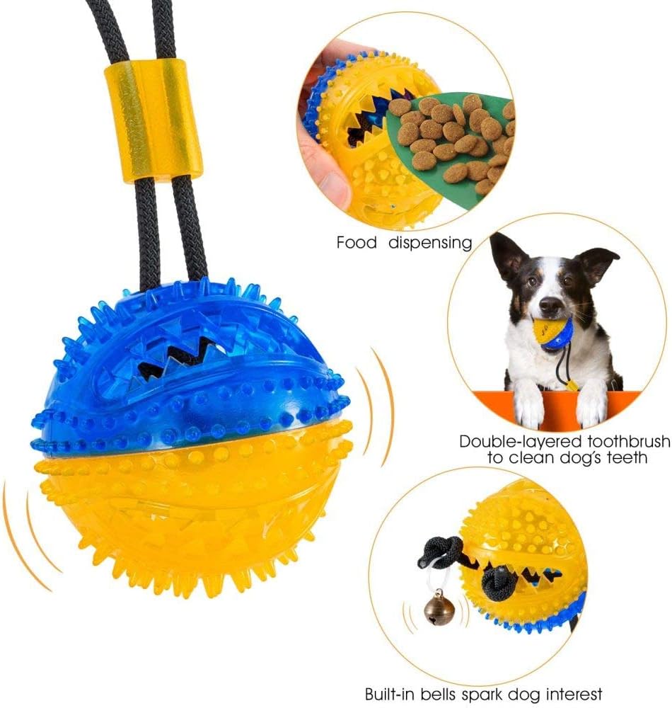 Shxx Dog Chew Toy With Multifunctional Suction Cup, Pet Molar Bite Toy,  Suction Cup Dog Toy Rubber Chew Toys Interactive Puppy Training Rope For  Teeth 