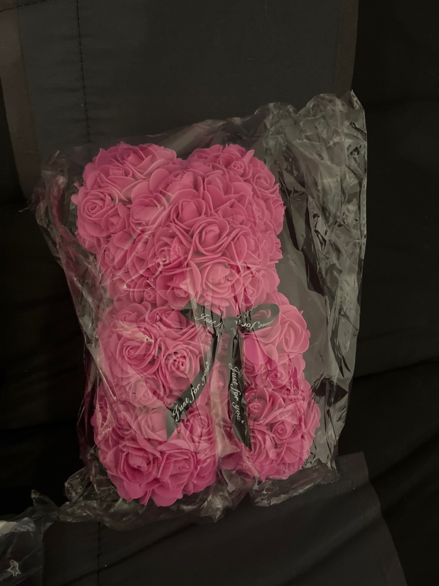 Valentine's Day Gift Rose Bear Eternal Flower PE Rose Teddy Bear 25cm photo review