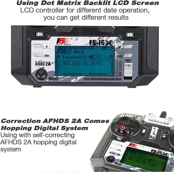 Flysky FS-i6 2.4GHz 6CH RC Transmitter Controller with FS-iA6B Receiver