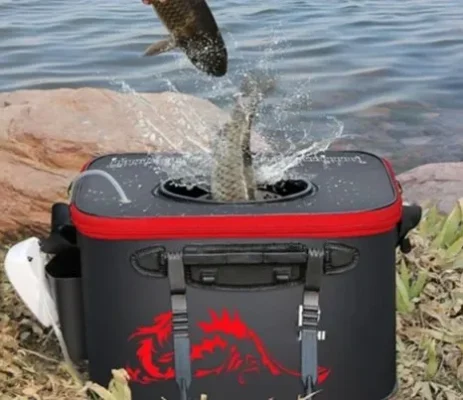 Foldable Waterproof Fishing Bucket – Live Fish Container Multi-purpose Box  Folding Bucket – Katy Craft