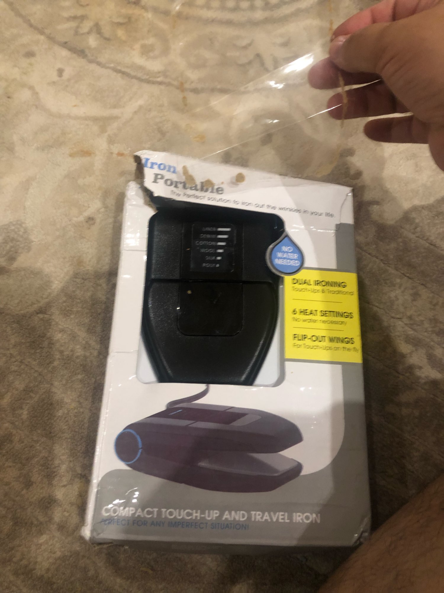Folding Portable Iron Compact Touch-Up Mini Travel Iron photo review