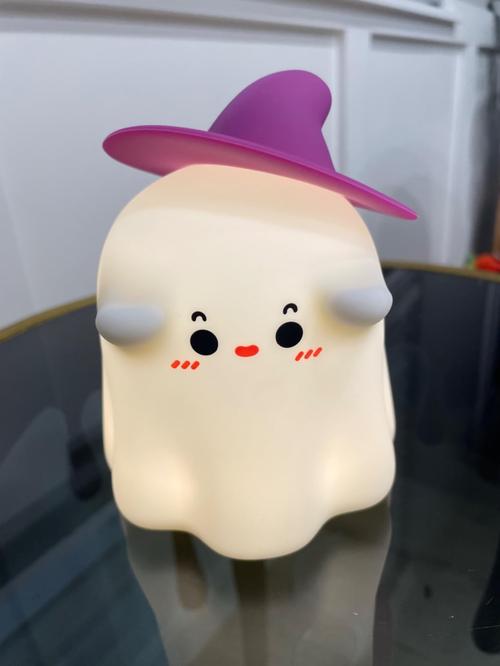 Ghost Night Light, Halloween Decorations Night Light, Silicone Rechargeable Night Lamp with 3 Level Dimmable photo review