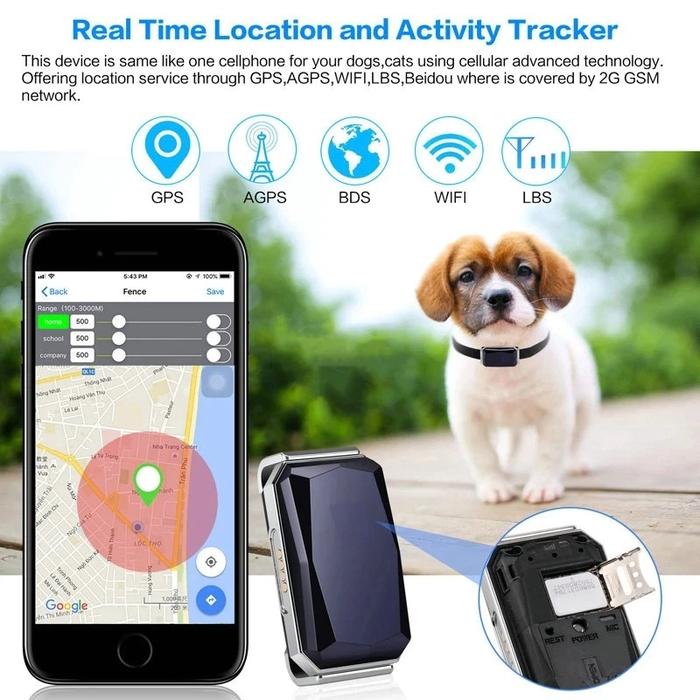 GPS Location Waterproof Dog Tracker Collar