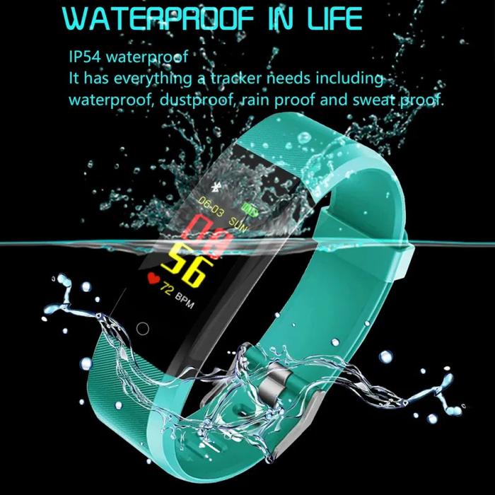 Waterproof Fitness Smartwatch with Heart &amp; BP Monitor