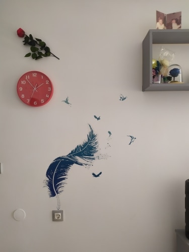 Simple Feather Wallpaper Bedroom Living Room Decoration Art photo review