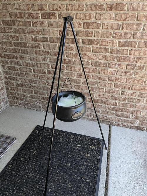 Halloween Witches Cauldron On Tripod - Large Witches Cauldron With Lights Mesh - Halloween Decorations Outdoor photo review