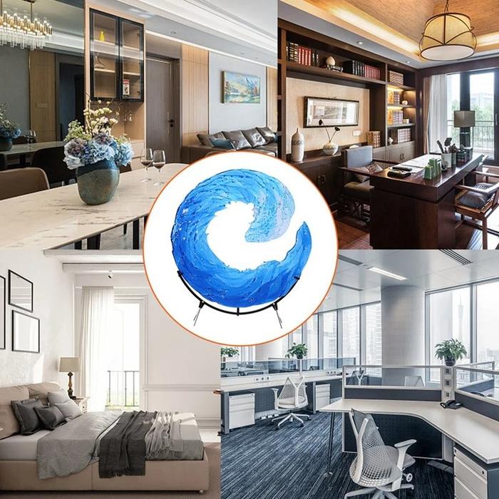 Handmade Acrylic Ocean Wave Sculpture for Home Decoration