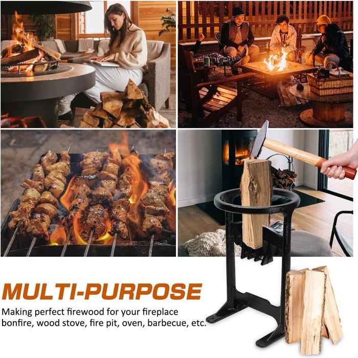 Heavy-Duty Metal Wood Chopper Tool for Household Use