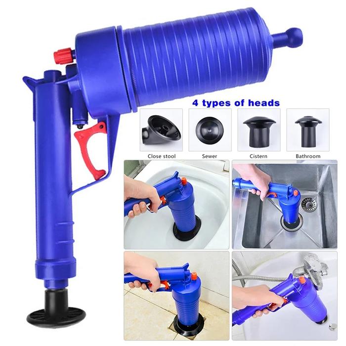 High Pressure Air Drain Blaster for Clogged Pipes &amp; Toilets
