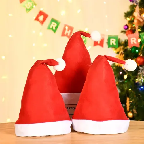 Santa Claus Soft Plush Hat - Christmas Xmas Gift