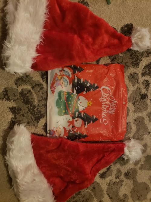 Santa Claus Soft Plush Hat - Christmas Xmas Gift photo review