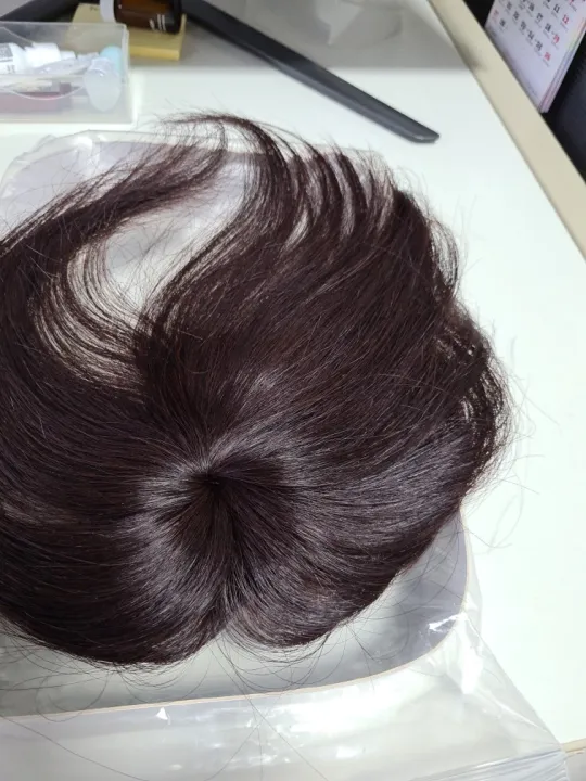 Human Hair Clip On Hair Topper Pieces For Women photo review
