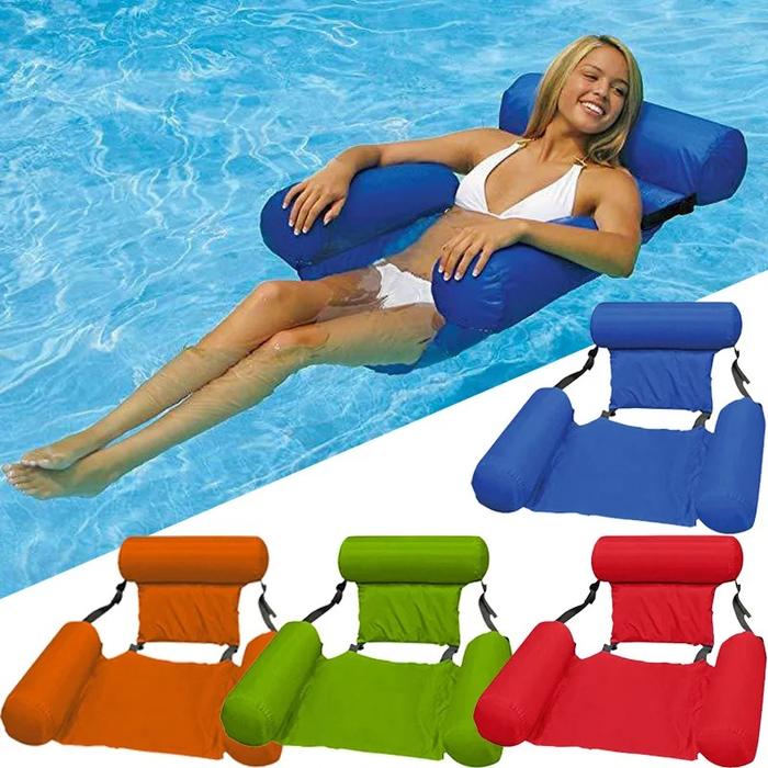 Inflatable Water Hammock Lounge Chair Pool Float Bed