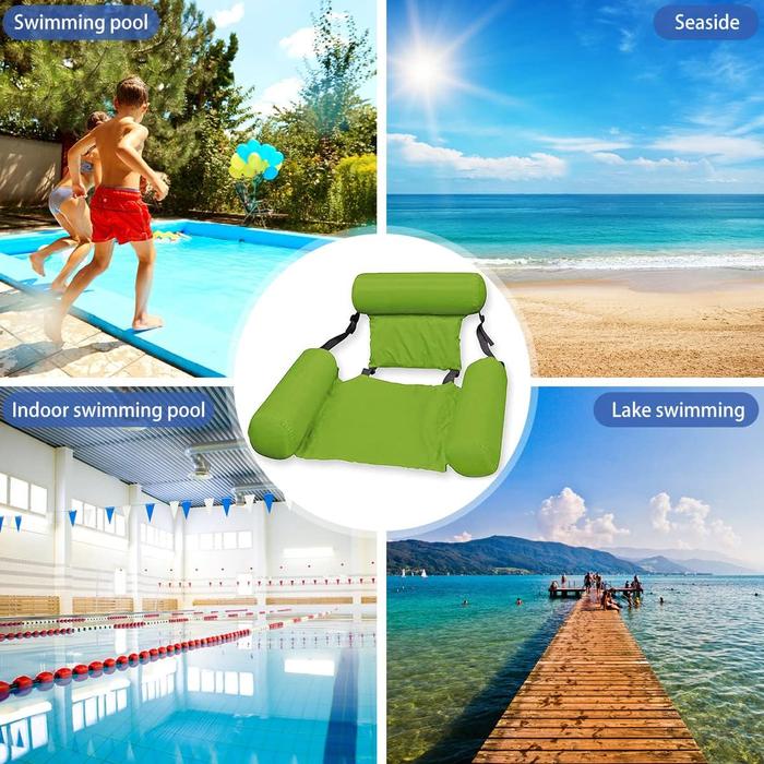 Inflatable Water Hammock Lounge Chair Pool Float Bed