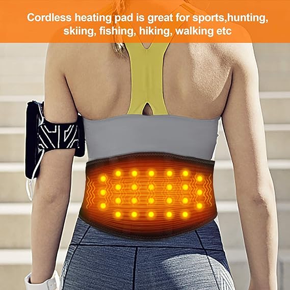 Pain Relief Hot Compress Vibration Waist Massage Belt Infrared