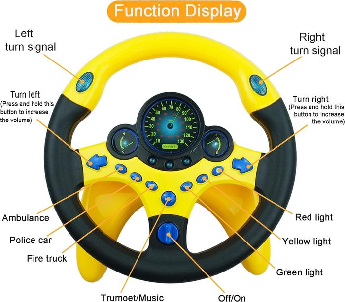 Interactive Baby Steering Wheel Toy with Lights and Sounds