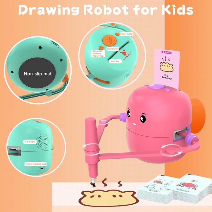Interactive Educational Drawing Robot Toy for Kids Learning Fun