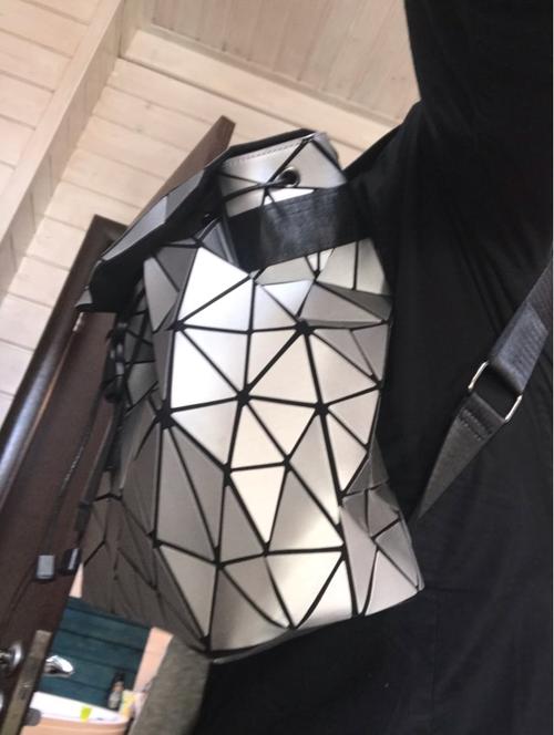 Holographic Geometric Matte Backpack photo review