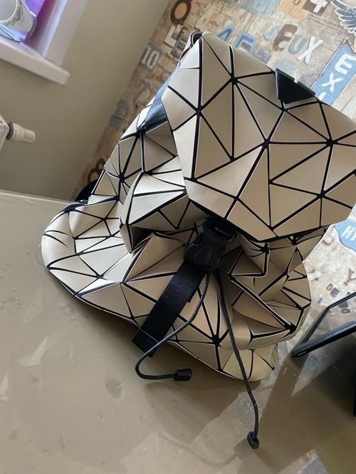 Holographic Geometric Matte Backpack photo review