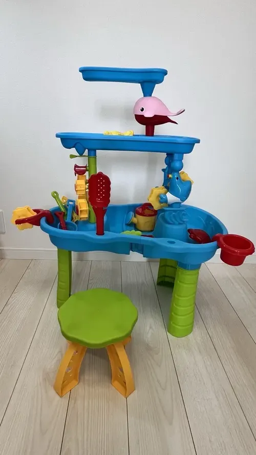 Kids Sand Water Table For Toddlers, 3-Tier Sand And Water Play Table Toys photo review