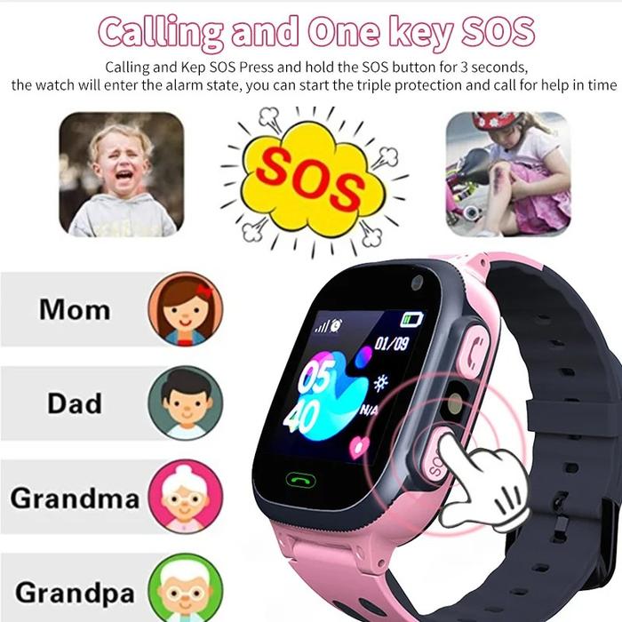 Kids Smartwatch with GPS, SOS, Camera, Two-Way Communication