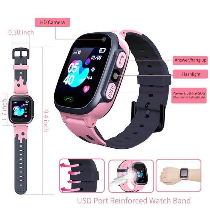 Kids Smartwatch with GPS, SOS, Camera, Two-Way Communication