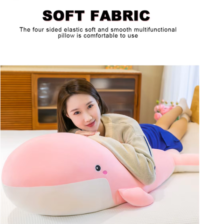 Giant Soft Plush Whale Toy for Kids Birthday