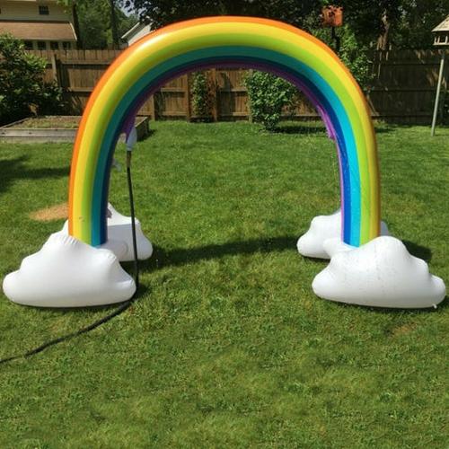 Large Kids Inflatable Water Sprinkler Toy, Inflatable Rainbow Sprinkler