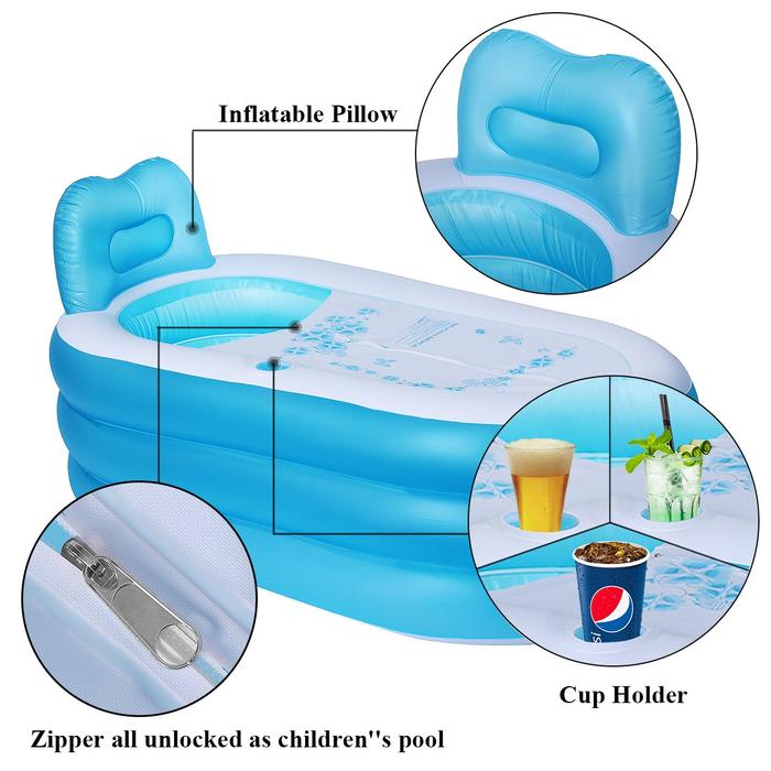 Large Portable Inflating Shower Bathtub For Adults