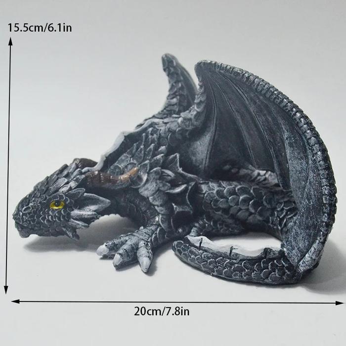 Gothic Garden Dragon Guardian Statue Outdoor Decor