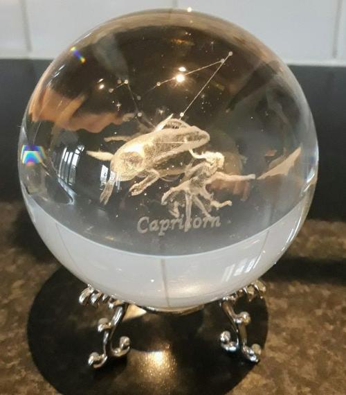 Laser Engraved Zodiac Crystal Ball photo review