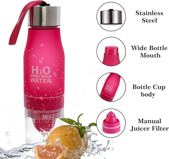 Leakproof Fruit Infuser Water Bottle with Citrus Juicer