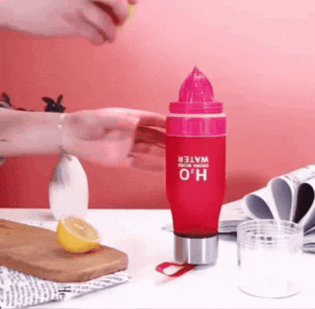 Leakproof Fruit Infuser Water Bottle with Citrus Juicer