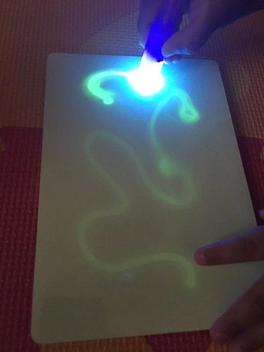 Led Light Drawing Board For Kids Educational Toy Drawing Pad 8 Light Effects Puzzle Board photo review