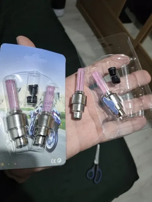 LED Motion Sensor Wheel Valve Cap Lights with Batteries photo review